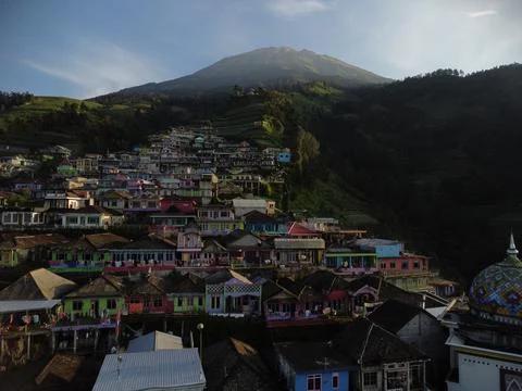 Aerial view of Nepal Van Java, Magelang, Central Java, Indonesia. June 22, 2022 Stock Photos