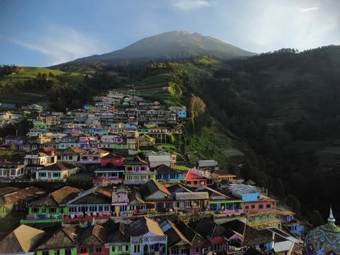 Aerial view of Nepal Van Java, Magelang, Central Java, Indonesia. June 22, 2022 Stock Photos