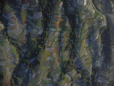 Aerial view of Nepal Van Java, Magelang, Central Java, Indonesia. June 22, 2022 Stock Photos