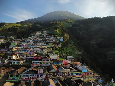Aerial view of Nepal Van Java, Magelang, Central Java, Indonesia. June 22, 2022 Stock Photos