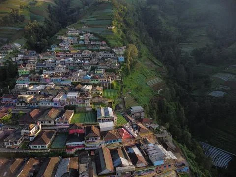 Aerial view of Nepal Van Java, Magelang, Central Java, Indonesia. June 22, 2022 Stock Photos