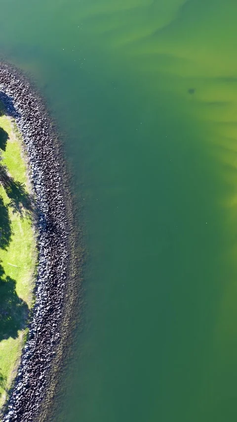 Aerial View of Nerang River Sandbars in Surfers Paradise Stock-Footage 341644486