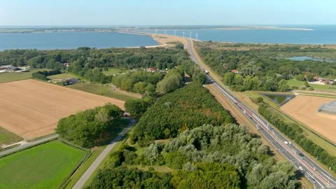 Aerial view of The Netherlands. Video stock 275022830