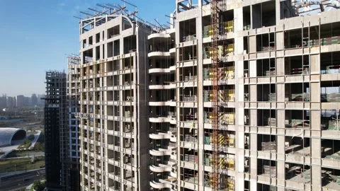 Aerial view of new construction site in hangzhou Stock-Footage 165877181