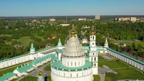 Aerial view of the New Jerusalem Monastery Video stock 108282746