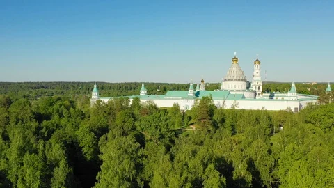 Aerial view of the New Jerusalem Monastery Video stock 108283049