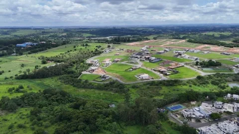 Aerial View of New Residential Development Under Construction Video stock 325740524