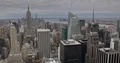Aerial View of New York City Famous Cityscape Iconic Symbol Crowded Urban Scene 4k or 4k+ Resolution