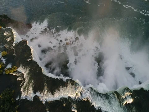 Aerial view of Niagara Falls Vídeo Stock 77269501