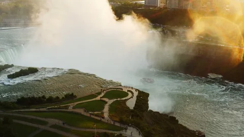 Aerial view of Niagara Falls 스톡 동영상 126255292
