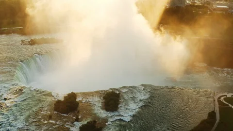 Aerial view of Niagara Falls Vídeo Stock 126255315