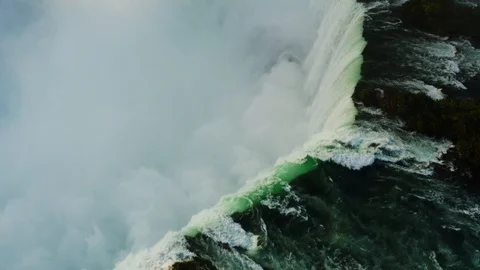 Aerial view of Niagara Falls Stock Footage 126255329