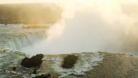 Aerial view of Niagara Falls Stock-Footage 126255333