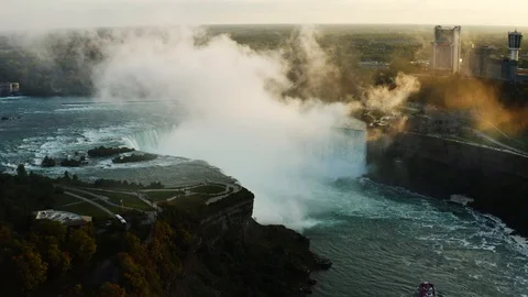 Aerial view of Niagara Falls Stock-Footage 126255346