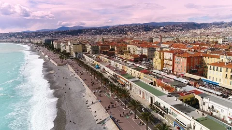 Aerial view of Nice Stock Footage 87462446