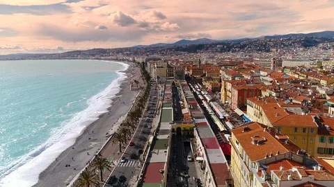 Aerial view of Nice Stock Footage 87462507