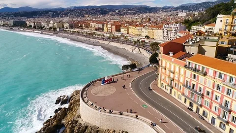 Aerial view of Nice Stock Footage 87462765