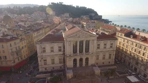 Aerial view of Nice in june by drone 03 Video stock 293690517
