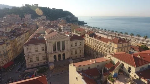Aerial view of Nice in june by drone 06 Stock Footage 293690529