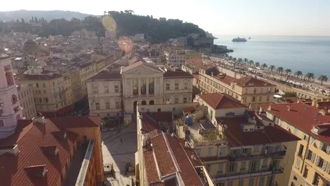 Aerial view of Nice in june by drone 08 Stock Footage 293690531