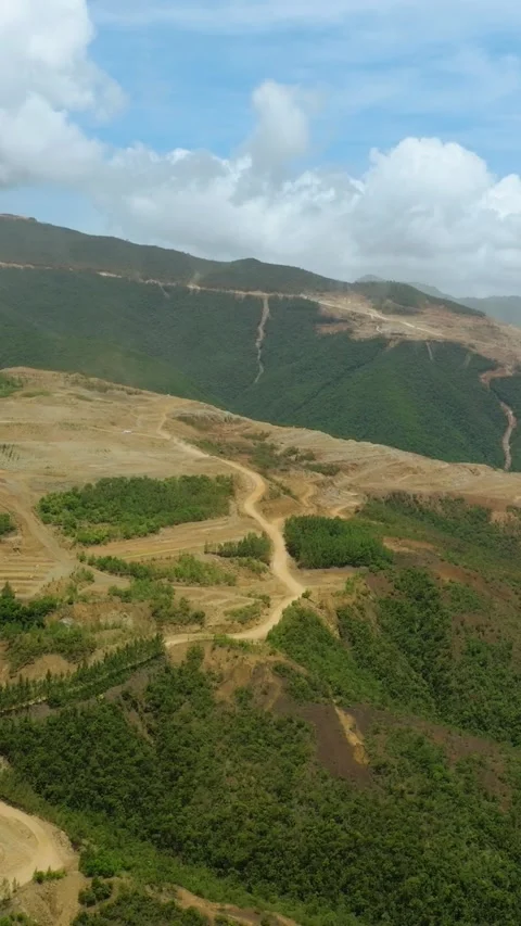 Aerial view of Nickel Mining. Philippines. Stock Footage 294962902
