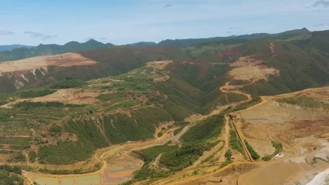 Aerial view of Nickel Mining. Philippines. Stock Footage 344886481
