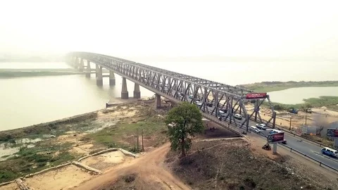 Aerial View of Niger Bridge 스톡 동영상 127460504