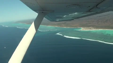 Aerial view of Ningaloo Reef Stock Footage 45731872
