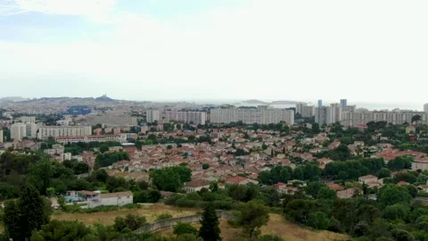Aerial view of north district in Marseille in may by drone 02 Stock-Footage 293201166