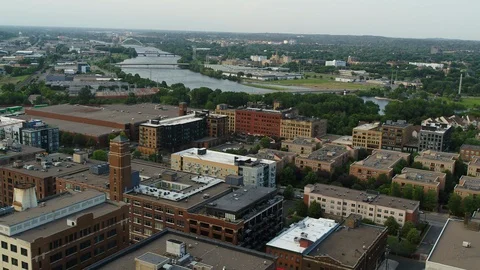 Aerial View of North Loop - Minneapolis, Minnesota Stock Footage 100012894