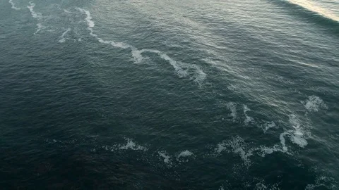 Aerial view of the Norwegian sea as waves roll in. Stock Footage