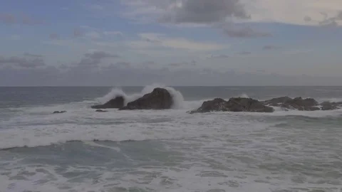 Aerial View of Oaxaca Beach &amp; Waves in Mexico Vidéo 79733367
