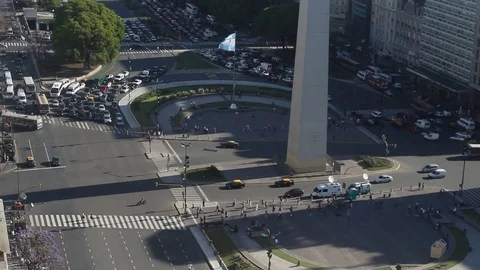 Aerial view of the obelisk Stock Footage 78017022