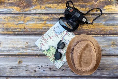 Aerial view of objects for travel Stock Photos
