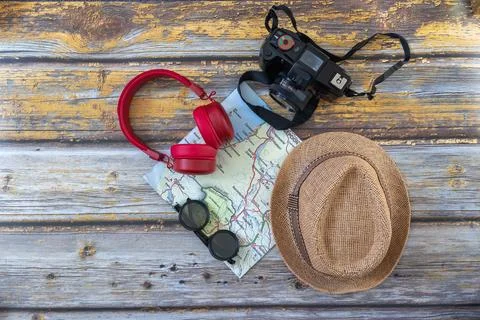 Aerial view of objects for vacationing Stock Photos