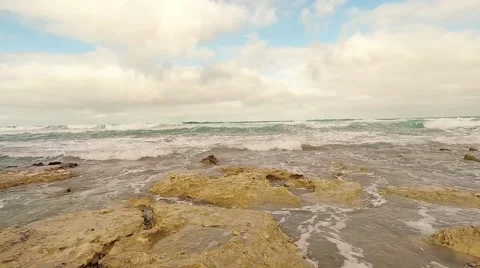 Aerial view of ocean Stock Footage 51024896