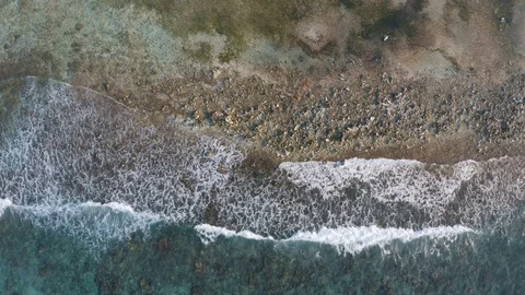 Aerial view of the ocean Stock Footage 127595975