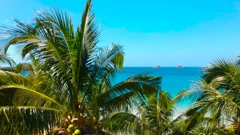 Aerial view of the ocean from Philippines Stock Footage 109797199