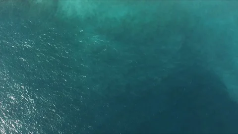 Aerial view of ocean water surface Stock Footage 69990884