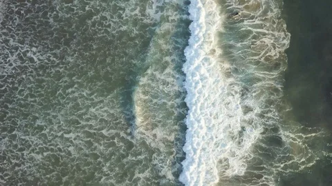 Aerial view of ocean waves #2 Stock Footage 92499847