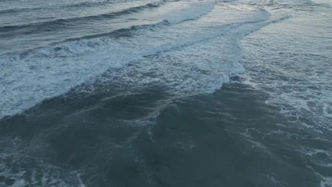 Aerial View of Ocean Waves Along the Menorca Coast, Spain Stock-Footage 344438247
