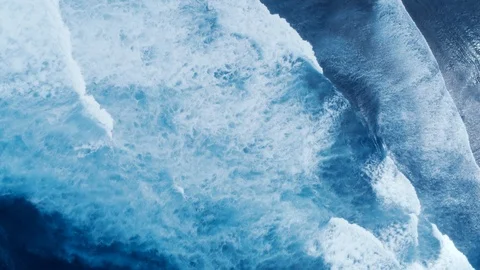 Aerial view of the ocean waves Stock Footage 108535221
