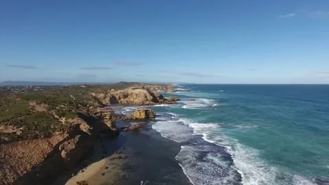 Aerial view of ocean waves Video stock 210029615