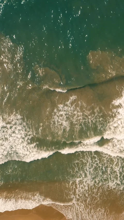 Aerial view of ocean waves Stock Footage 232190226