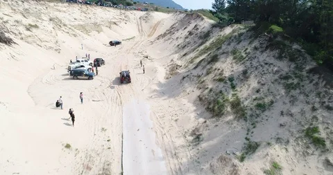 Aerial View of Offroad Competition Stock Footage 103505341
