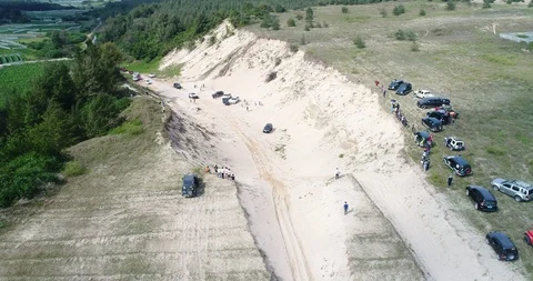 Aerial View of Offroad Competition Stock Footage 103505634