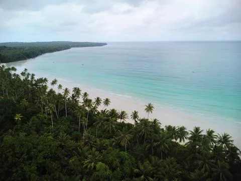 Aerial view of Ohoidertutu Beach, Kei, Southeast Maluku, Indonesia.July 18, 2022 Stock Photos