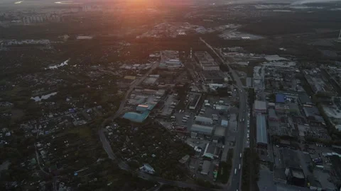 Aerial view of the oil processing plant construction Stock Footage 218218111