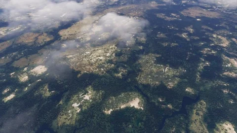 Aerial view of Okavango Delta. Botswana Stock Footage 306334895