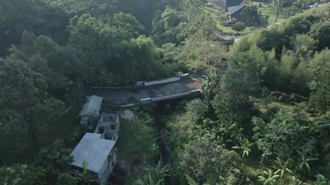 Aerial view of old bridge 3 Stock Footage 291900524